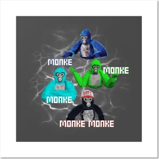 Gorilla Tag Monke Monke VR Gamer Posters and Art